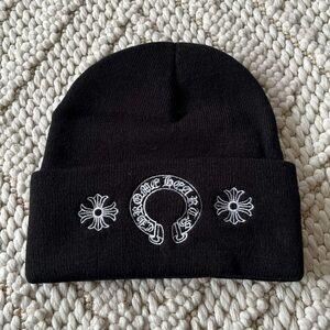 UA Chrome Hearts Unisex Black Logo Crosses Beanie/Hat
